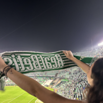 This photo was taken when we went to a Real Betis game!